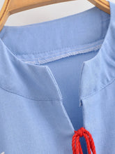 Load image into Gallery viewer, Retro Floral Emberoidered, Linen Cotton Vacation, Boho Maxi Dress