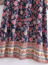 Load image into Gallery viewer, Multi Floral Print , Beach Bohemian , Boho Dress