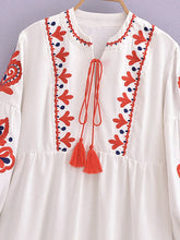 Load image into Gallery viewer, Floral Emberoidered ,Bohemian Maxi Dress,Boho Dres