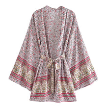 Load image into Gallery viewer, Bohemian Kimino ,Short Robe , Boho Bikini Cover-ups