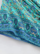 Load image into Gallery viewer, Wild Flower Print ,Batwing Sleeve Beach Bohemian Kimono,Boho Bikini Cover-ups