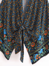 Load image into Gallery viewer, Bohemian Kimono, Boho Bikini Cover-ups,Red Floral