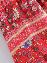 Load image into Gallery viewer, Green Wild Floral-Wrap Boho Mini Dress