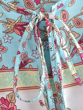 Load image into Gallery viewer, Blue Floral Print ,Beach Bohemian Maxi Dress,Boho Dress