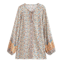 Load image into Gallery viewer, Floral Printed Boho Blouse Shirts Bohemian Blusas Tops
