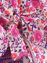 Load image into Gallery viewer, Bohemian Kimono, Boho Bikini Cover-ups,Pink Floral Print