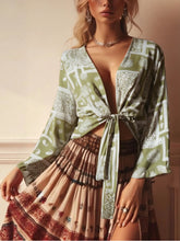 Load image into Gallery viewer, Beach Summer Kimono , Vacation Bohemian ,Bikini Boho Cover-ups