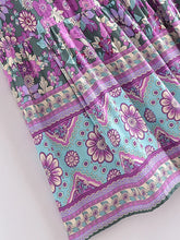 Load image into Gallery viewer, Green Floral Print ,Beach Bohemian Skirt,Boho Skirts