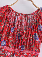 Load image into Gallery viewer, Floral Print ,Beach Sleeveless Crop Tops, Bohemian Ruffles Camis