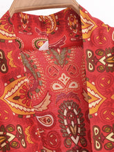 Load image into Gallery viewer, Bohemian Kimono, Boho Bikini Cover-ups,Red Floral