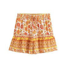 Load image into Gallery viewer, Peacock Floral ,Bohemian Short with Pockets ,Boho Shorts