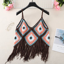 Load image into Gallery viewer, Hollow Out Floral EmbroideryBohemian Knitted Boho Camis