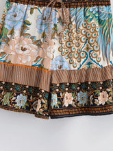 Load image into Gallery viewer, Peacock Floral ,Bohemian Short with Pockets ,Boho Shorts