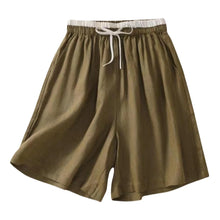 Load image into Gallery viewer, Contrast Color, Linen Cotton Shorts ,Bohemian Sunmmer Short