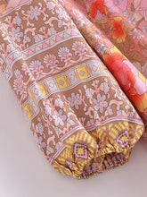 Load image into Gallery viewer, Pink Floral Print,Bohemian Beach Dress,Boho Robe