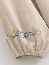 Load image into Gallery viewer, Floral Embroidery, Linen Cotton Blouse, Boho Shirts