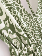 Load image into Gallery viewer, Geometric Print , Backless Sexy Maxi Dress ,Boho Dress