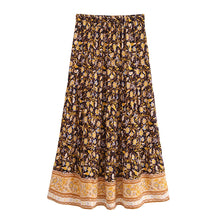 Load image into Gallery viewer, Floral Printed ,Beach Bohemian Skirt ,Boho Maxi Skirts