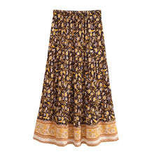 Load image into Gallery viewer, Floral Printed ,Beach Bohemian Skirt ,Boho Maxi Skirts