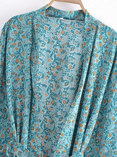 Load image into Gallery viewer, Bohemian Kimino ,Short Robe , Boho Bikini Cover-ups