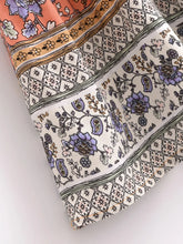 Load image into Gallery viewer, Wild Floral Print, Summer Bohemian Mini Dress,Vacation Boho Dress