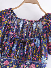 Load image into Gallery viewer, Floral Print ,Beach Sleeveless Crop Tops, Bohemian Ruffles Camis