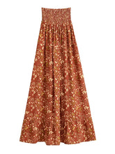 Load image into Gallery viewer, Floral High Low Maxi Skirt Ruffle A-Line Skirt Ethnic Print Skirt