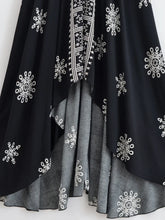 Load image into Gallery viewer, Wild Floral ,Backless Sexy Maxi Dress , High-Low Tassel Strapless Boho Dress