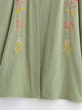 Load image into Gallery viewer, Flowers and Bees Embroidery, Beach Bohemian Kimono,Boho Bikini Cover-ups