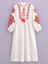 Load image into Gallery viewer, Floral Emberoidered ,Bohemian Maxi Dress,Boho Dres