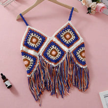 Load image into Gallery viewer, Hollow Out Floral EmbroideryBohemian Knitted Boho Camis