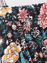 Load image into Gallery viewer, Black Floral Printed,Bohemian Pleated Maxi Skirts