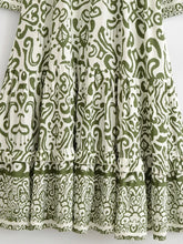 Load image into Gallery viewer, Ethnic Floral Long Sleeve Tassel Rayon Beach Bohemian maxi Dress