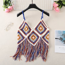Load image into Gallery viewer, Hollow Out Floral EmbroideryBohemian Knitted Boho Camis