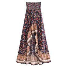 Load image into Gallery viewer, Floral Print,High Low Bohemian Skirt,Boho Skirts