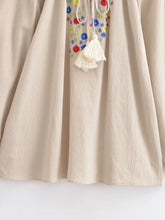 Load image into Gallery viewer, Floral Embroidery, Linen Cotton Blouse, Boho Shirts