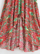 Load image into Gallery viewer, Wild Floral ,Backless Sexy Maxi Dress , High-Low Tassel Strapless Boho Dress