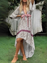 Load image into Gallery viewer, Sexy Beach Dress, High-Low Boho Maxi Dress