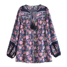 Load image into Gallery viewer, Gypsy Floral ,Boho Blouse ,Beach Bohemian Blusas