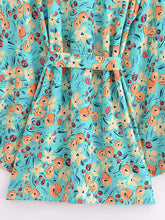 Load image into Gallery viewer, Green Floral Print ,Beach Bohemian Kimono,Boho Bikini Cover-ups
