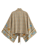 Load image into Gallery viewer, Bohemian Kimono, Boho Bikini Cover-ups,Red Floral