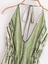Load image into Gallery viewer, Floral Print ,Backless Sexy Maxi Dres,Vacation Boho Dress