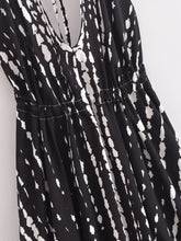 Load image into Gallery viewer, Floral Print ,Backless Sexy Beach Bohemian Dress,, High-Low Boho Dress