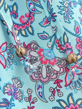 Load image into Gallery viewer, Blue Floral Print ,Bohemian Maxi Dress,Boho Dress