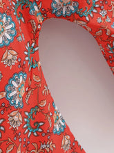 Load image into Gallery viewer, Bohemian Kimono, Boho Bikini Cover-ups,Red Floral