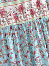 Load image into Gallery viewer, Blue Floral Print ,Beach Bohemian Maxi Dress,Boho Dress