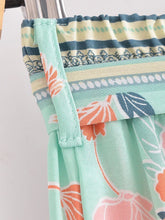 Load image into Gallery viewer, Green Floral Print ,Bohemian Pant , Rayon Boho Pants
