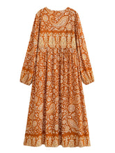Load image into Gallery viewer, Wild Floral Print,Bohemian Maxi Dress,Boho Dress