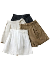 Load image into Gallery viewer, Linen Cotton Shorts Beach Boho Shorts