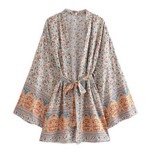 Load image into Gallery viewer, Bohemian Kimino ,Short Robe , Boho Bikini Cover-ups